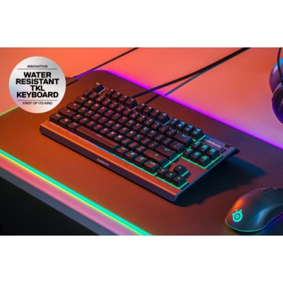 Steelseries APEX 3 TKL teclado USB QWERTY Ingles de EE UU Negro