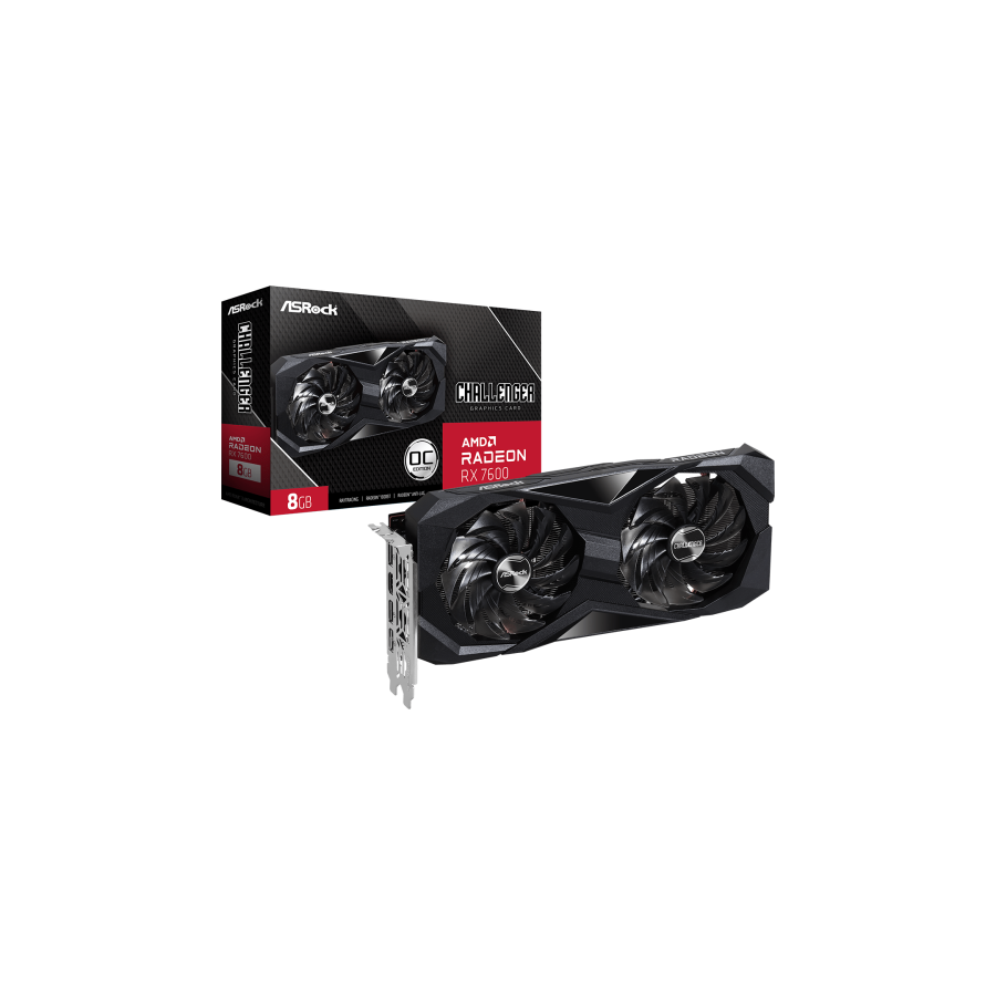 13564-Asrock Challenger 90-GA41ZZ-00UANF tarjeta grafica AMD Radeon RX 7600 8 GB GDDR6 13564-Asrock Challenger 90-GA41ZZ-00UANF tarjeta grafica AMD Radeon RX 7600 8 GB GDDR6
