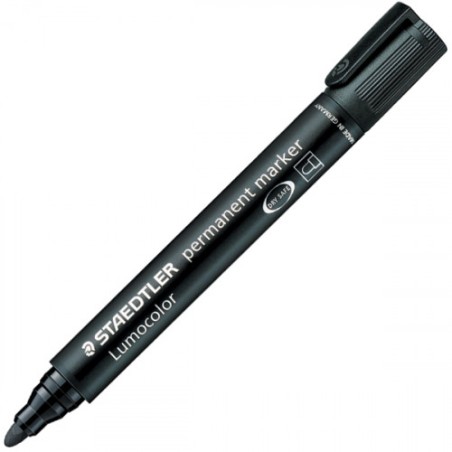 1365-MARCADOR PERMANENTE LUMOCOLOR 352 TRAZO 2MM. NEGRO STAEDTLER 352-9