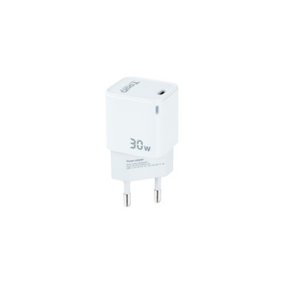 TooQ Cargador de Pared GAN USB C PD 30W Blanco