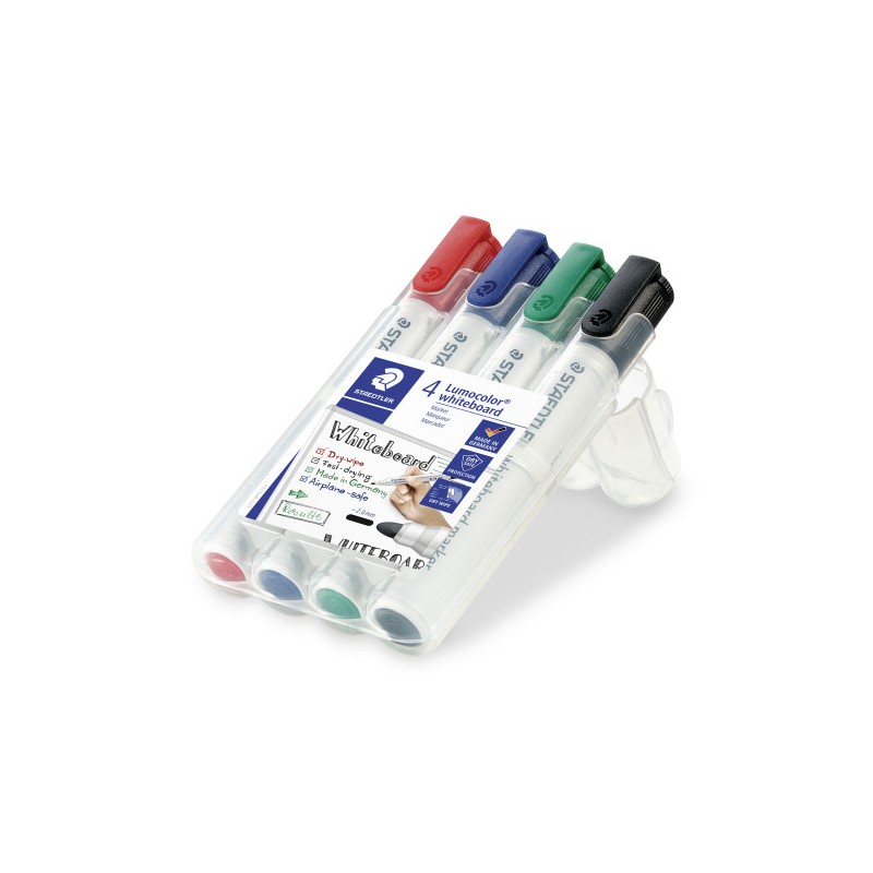 1373-ESTUCHE 4 MARCADORES PIZARRA LUMOCOLOR MARKER 351 TRAZO 2MM. SURTIDOS STAEDTLER 351 WP4 1373-ESTUCHE 4 MARCADORES PIZARRA LUMOCOLOR MARKER 351 TRAZO 2MM. SURTIDOS STAEDTLER 351 WP4