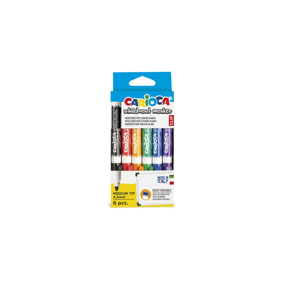 13747-CAJA 6 ROTULADORES CLIP WHITEBOARD COLORES SURTIDOS CARIOCA 42921 13747-CAJA 6 ROTULADORES CLIP WHITEBOARD COLORES SURTIDOS CARIOCA 42921