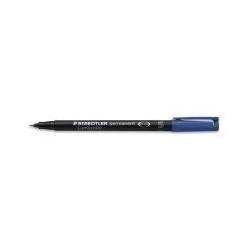 1382-MARCADOR LUMOCOLOR PERMANENTE PUNTA SUPERFINA 0,4MM. AZUL STAEDTLER 313-3