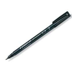 1387-MARCADOR LUMOCOLOR PERMANENTE PUNTA FINA 0,6MM. NEGRO STAEDTLER 318-9
