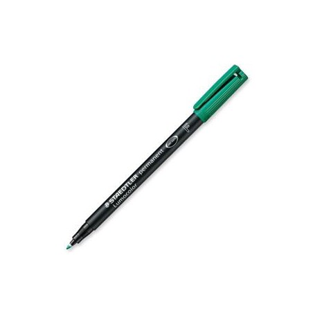1390-MARCADOR LUMOCOLOR PERMANENTE PUNTA FINA 0,6MM. VERDE STAEDTLER 318-5