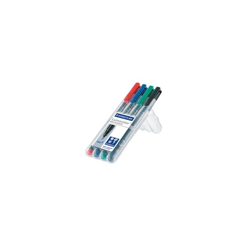 1391-ESTUCHE 4 MARCADORES LUMOCOLOR PERMANENTE PUNTA FINA 0,6MM. SURTIDOS STAEDTLER 318 WP4 1391-ESTUCHE 4 MARCADORES LUMOCOLOR PERMANENTE PUNTA FINA 0,6MM. SURTIDOS STAEDTLER 318 WP4