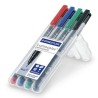 1392-ESTUCHE 4 MARCADORES LUMOCOLOR PERMANENTE PUNTA FINA 0,6MM. SURTIDOS STAEDTLER 318 WP4