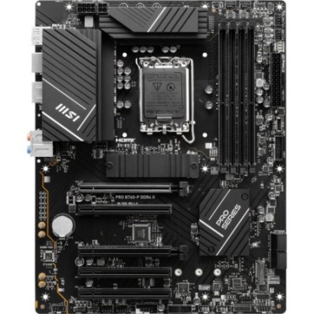 13927-PLACA MSI PRO B760-P DDR4 II,INTEL,1700,B760,4DDR4,128GB,HDMI+DP,4SATA+2M.2,4USB 3.2+2USB-C,2.5GB,ATX