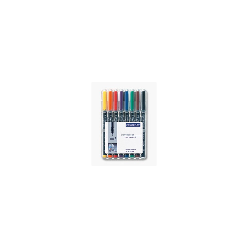 1393-ESTUCHE 8 MARCADORES LUMOCOLOR PERMANENTE PUNTA FINA 0,6MM. SURTIDOS STAEDTLER 318 WP8 1393-ESTUCHE 8 MARCADORES LUMOCOLOR PERMANENTE PUNTA FINA 0,6MM. SURTIDOS STAEDTLER 318 WP8