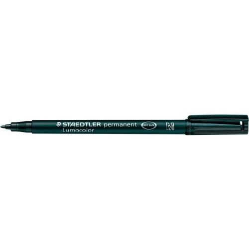 1394-MARCADOR LUMOCOLOR PERMANENTE PUNTA MEDIA 1MM. NEGRO STAEDTLER 317-9