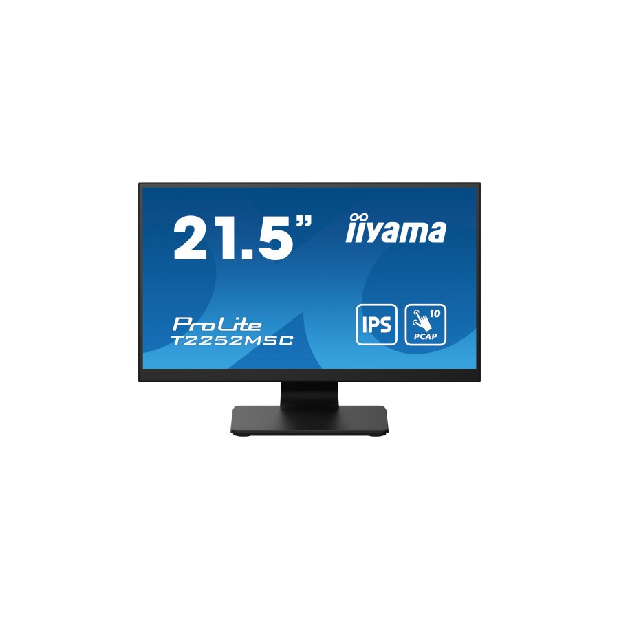 13953-MONITOR IIYAMA 21,5" TACTIL PCAP 10P (T2252MSC-B2) IPS,1920X1080, 250CD, 1000:1, HDMI, DP, 5MS 13953-MONITOR IIYAMA 21,5" TACTIL PCAP 10P (T2252MSC-B2) IPS,1920X1080, 250CD, 1000:1, HDMI, DP, 5MS