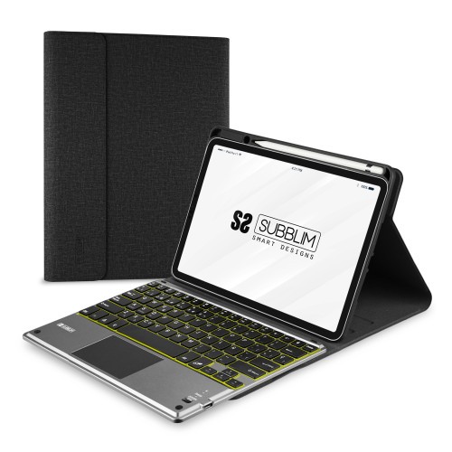14040-SUBBLIM Funda con Teclado Retroiluminado KEYTAB Pro BT Touchpad Ipad 10,9" 10a Gen Black