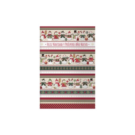 14092-PACK 6 TARJETAS DE FELICITACION NAVIDAD - TAMANO 11,5 X 17 CM - MODELO MUNECO DOHE 70004