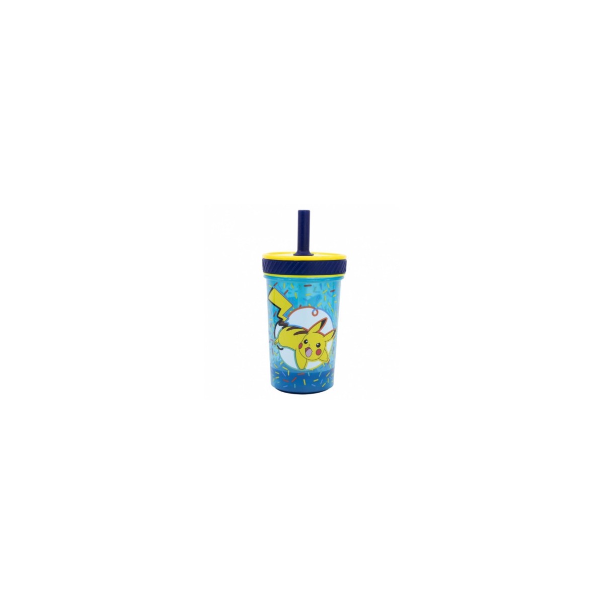 VASO ANTIVUELCO CON PAJITA POKeMON 370 ML STOR 8087