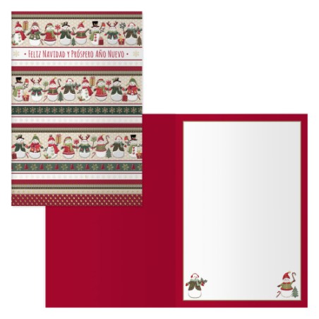 14093-PACK 6 TARJETAS DE FELICITACION NAVIDAD - TAMANO 11,5 X 17 CM - MODELO MUNECO DOHE 70004