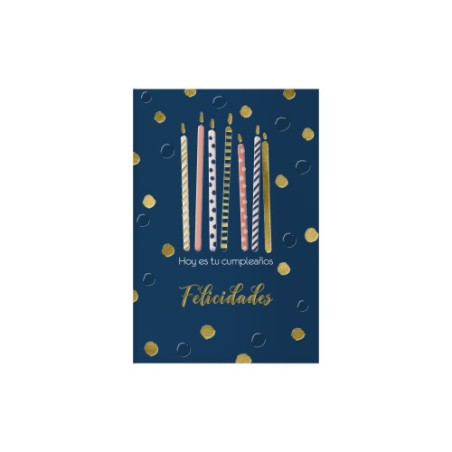 14106-PACK 6 TARJETAS DE FELICITACION CUMPLEANOS - TAMANO 11,5 X 17 CM - MODELO VELAS DOHE 70068