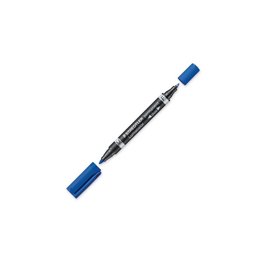 1411-MARCADOR DUO LUMOCOLOR PERMANENTE PUNTAS 0,6/1MM. 1MM. AZUL STAEDTLER 348-3 1411-MARCADOR DUO LUMOCOLOR PERMANENTE PUNTAS 0,6/1MM. 1MM. AZUL STAEDTLER 348-3