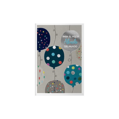 14112-PACK 6 TARJETAS DE FELICITACION ABUELOS - TAMANO 11,5 X 17 CM - MODELO DOTS DOHE 70081