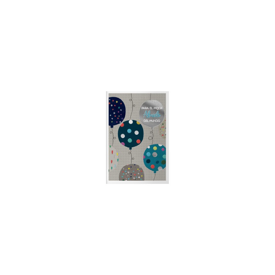 14112-PACK 6 TARJETAS DE FELICITACION ABUELOS - TAMANO 11,5 X 17 CM - MODELO DOTS DOHE 70081