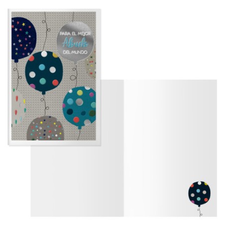 14113-PACK 6 TARJETAS DE FELICITACION ABUELOS - TAMANO 11,5 X 17 CM - MODELO DOTS DOHE 70081