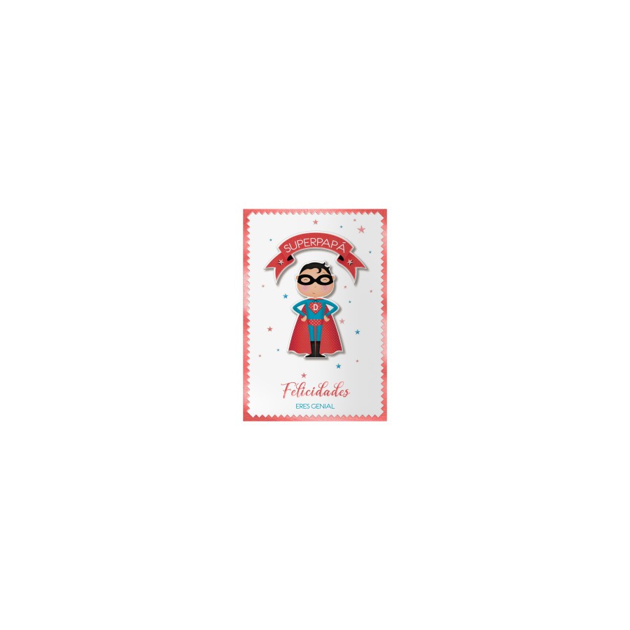 14114-PACK 6 TARJETAS DE FELICITACION PAPAS - TAMANO 11,5 X 17 CM - MODELO SUPERDAD DOHE 70082 14114-PACK 6 TARJETAS DE FELICITACION PAPAS - TAMANO 11,5 X 17 CM - MODELO SUPERDAD DOHE 70082