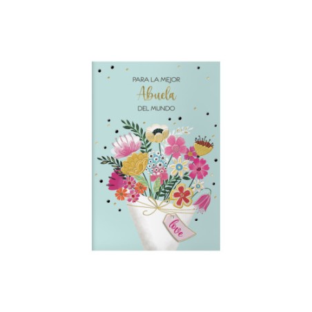 14116-PACK 6 TARJETAS DE FELICITACION ABUELAS - TAMANO 11,5 X 17 CM - MODELO RAMO DOHE 70083