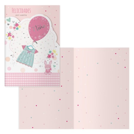 14125-PACK 6 TARJETAS DE FELICITACION MAMAS - TAMANO 11,5 X 17 CM - MODELO CONEJO DOHE 70091