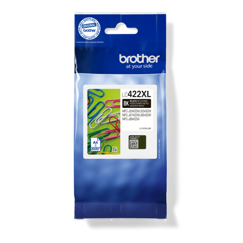 14164-Brother LC-422XLBK cartucho de tinta 1 pieza(s) Original Alto rendimiento (XL) Negro