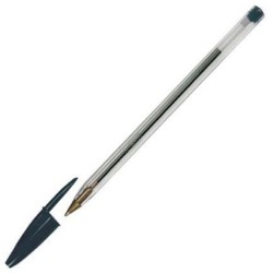 1424-BOLIGRAFO CRISTAL CUERPO TRANSPARENTE TRAZO 0,4 MM. COLOR NEGRO BIC 8373639