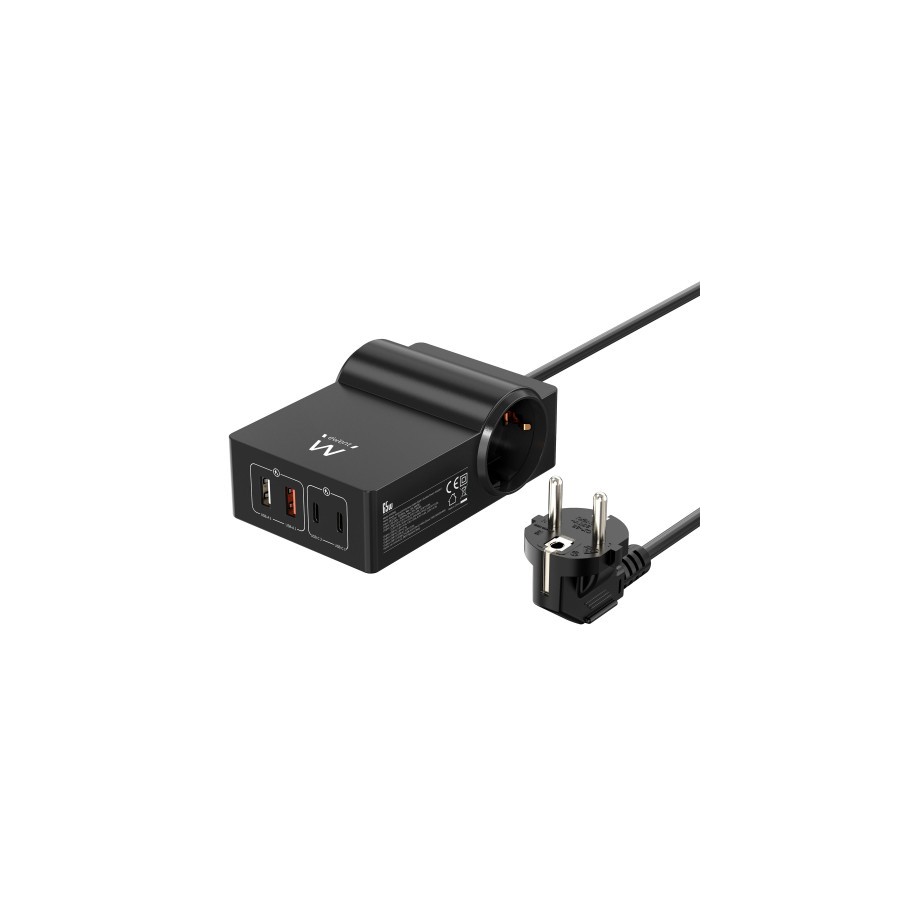 14349-EWENT ESTACION DE CARGA USB GAN FAST DE 65W - 2 USB A Y 2 USB C 14349-EWENT ESTACION DE CARGA USB GAN FAST DE 65W - 2 USB A Y 2 USB C