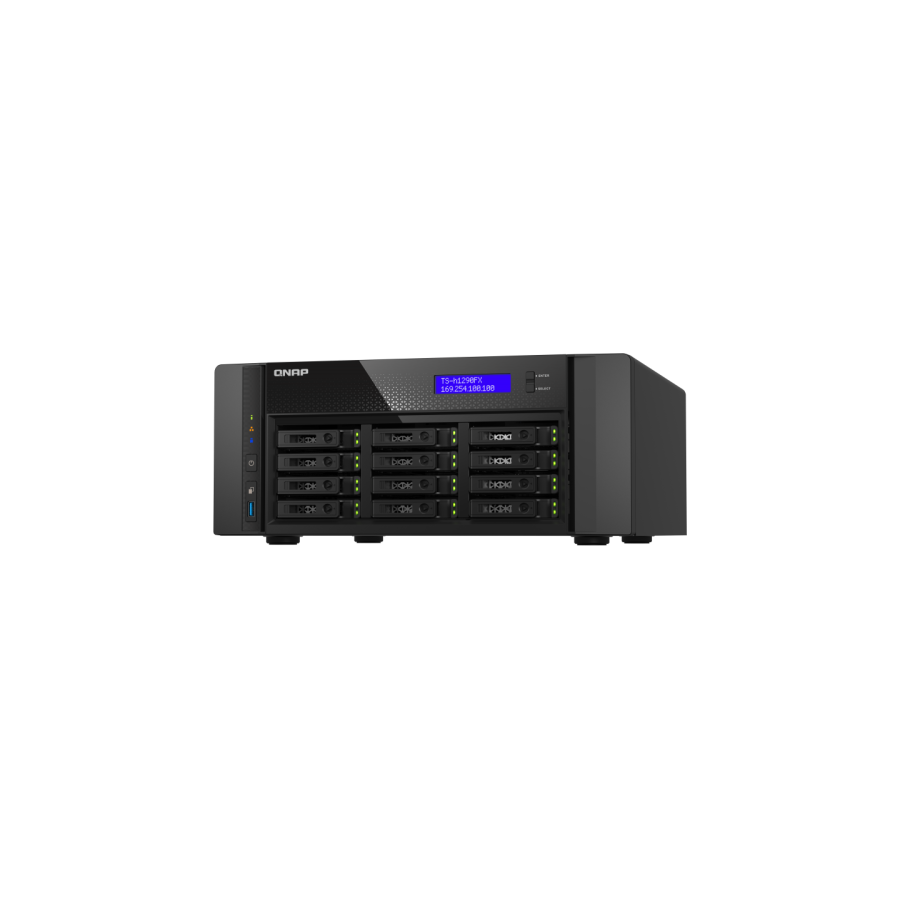 14372-QNAP TS-h1290FX NAS Torre Ethernet Negro 7302P 14372-QNAP TS-h1290FX NAS Torre Ethernet Negro 7302P
