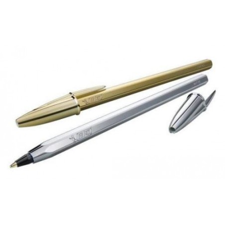 1438-BOLIGRAFO CRISTAL CELEBRATE TRAZO 0,4 MM. COLOR PLATA BIC 921339