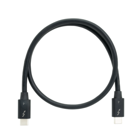 14389-QNAP CAB-TBT4-0M5 cable Thunderbolt 0,5 m 40 Gbit/s Negro