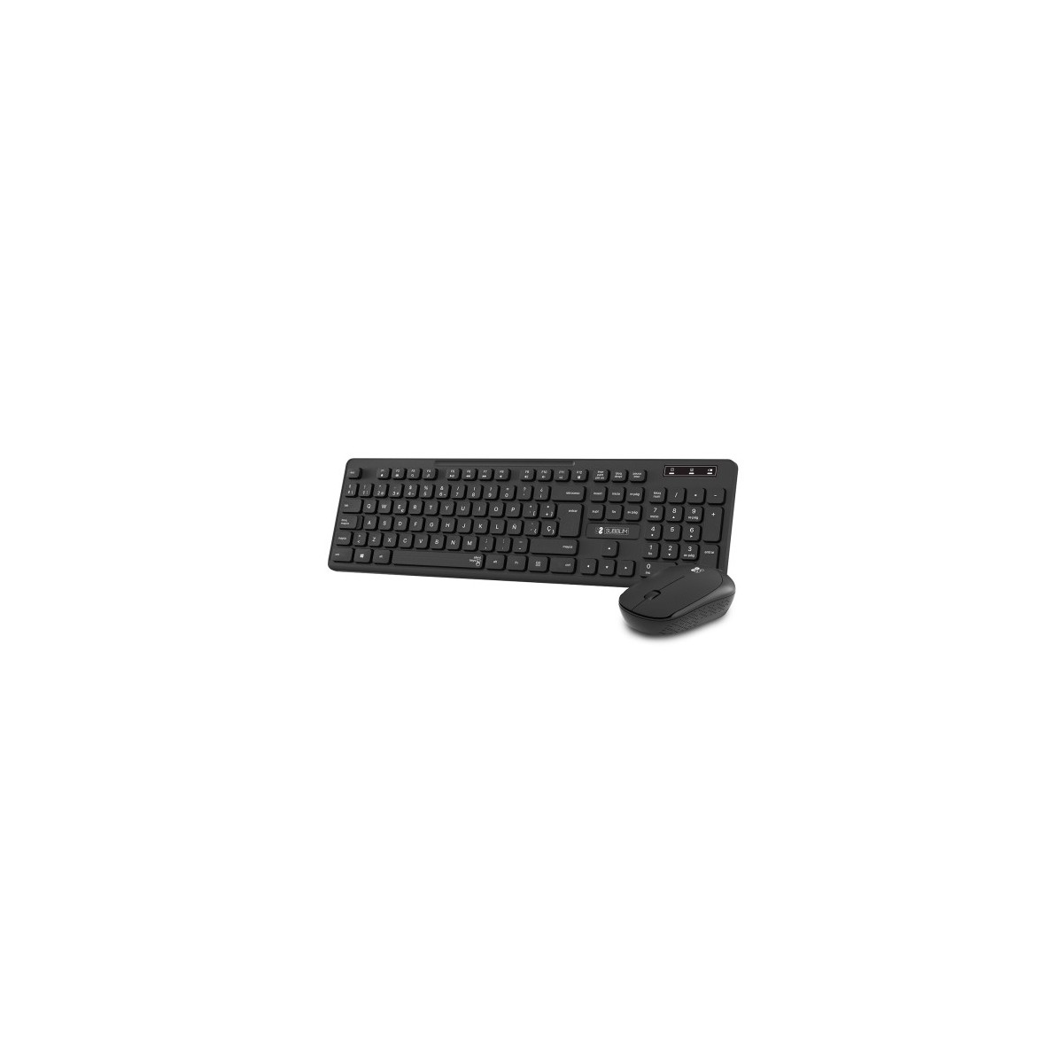 SUBBLIM Teclado Ergonomico y raton Combo Business Slim Silencioso Inalambrico 24G