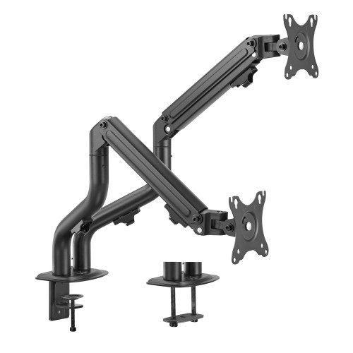 14487-EWENT SOPORTE DE ESCRITORIO PARA DOS MONITORES HASTA 34" CARGA MAXIMA 9KG. CON RESORTE MECANICO