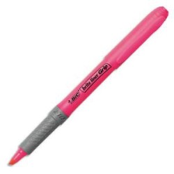1459-MARCADOR FLUORESCENTE HIGHLIGHTER GRIP TRAZO 1,5-3,3MM. ROSA BIC 811934