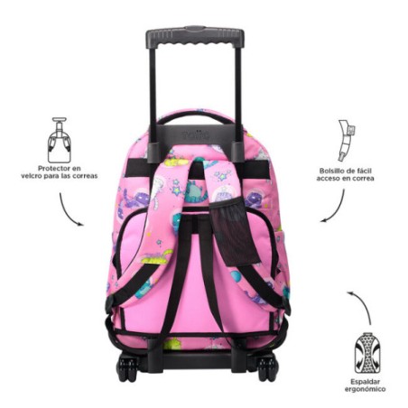 14601-MOCHILA ESCOLAR CON RUEDAS GATOS ASTRONAUTAS TOTTO MA03ECO006-2310P-9I9
