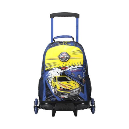 14625-MOCHILA ESCOLAR CON RUEDAS GRANDE DE CARRERAS DE COCHES TOTTO MJ03VLC003-2310-6J7L