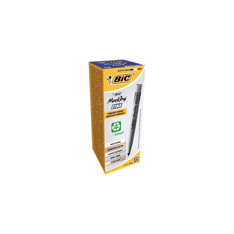 1464-MARCADOR PERMANENTE POCKET 1445 TRAZO 1MM. COLOR AZUL BIC 8209011 1464-MARCADOR PERMANENTE POCKET 1445 TRAZO 1MM. COLOR AZUL BIC 8209011