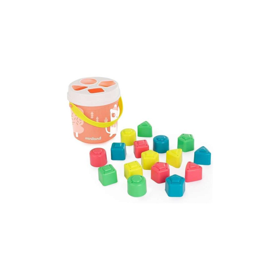 14658-CUBO & FORMAS ENCAJABLE COLOR SALMON MINILAND 5005097342 14658-CUBO & FORMAS ENCAJABLE COLOR SALMON MINILAND 5005097342