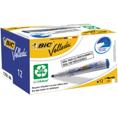 1477-MARCADOR PARA PIZARRA BLANCA 1701 TINTA A BASE DE ALCOHOL TRAZO 1,5MM. AZUL VELLEDA 904938