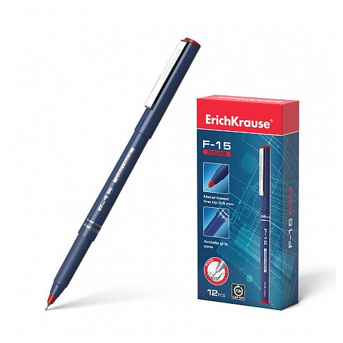 14814-BOLIGRAFO DE TRAZO FINO ERICHKRAUSE F-15, TINTA COLOR: ROJO ERICH KRAUSE 37067