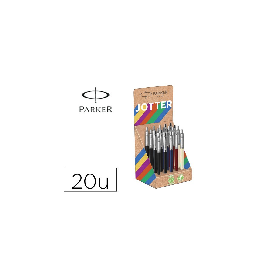 14824-EXPOSITOR 20 UDS JOTTER ORIGINALS RECICLADOS - COLORES CLASICOS PARKER 2190110 14824-EXPOSITOR 20 UDS JOTTER ORIGINALS RECICLADOS - COLORES CLASICOS PARKER 2190110