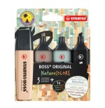 14842-STABILO BOSS ORIGINAL NatureColors marcador 4 pieza(s) Punta de cincel Beige, Negro, Verde, Gris claro