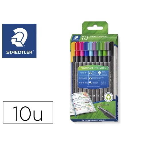 14868-ESTUCHE 4 ROTULADORES COLORES SURTIDOS FLUORESCENTE TEXTSURFER  CLASSIC 364 ECO EDITION.  STAEDTLER 364 RC4