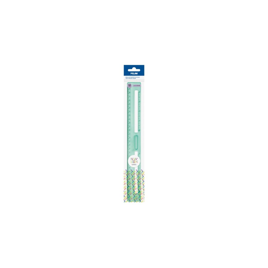 14880-REGLA 30 CM TRANSPARENTE SERIE NEW LOOK, VERDE MILAN 353801NL 14880-REGLA 30 CM TRANSPARENTE SERIE NEW LOOK, VERDE MILAN 353801NL