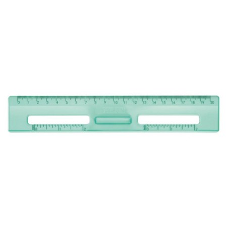 14883-REGLA 20 CM TRANSPARENTE SERIE NEW LOOK, VERDE MILAN 357801NL