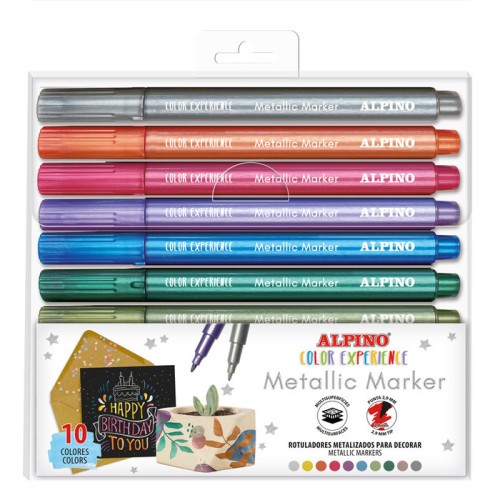 14884-ESTUCHE 10 ROTULADORES METALLIC COLOR EXPERIENCE ALPINO AR001086
