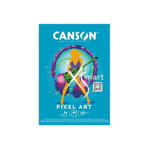 14911-BLOC ENC 21X29,7 40H XSMART PIXEL ART 120G CANSON C32250P004