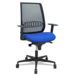 14932-SILLA ALARES SINCRO MALLA NEGRA BALI AZUL BRAZO REGULABLE PIQUERAS Y CRESPO 397SM840B229B10B68R65